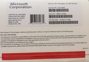 Phần mềm Win Pro 7 SP1 64 Bit