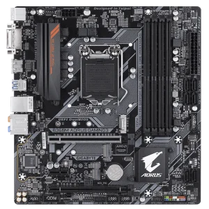 Bo mạch chủ Giga B360M-AORUS-GAMING3 : chipset B360 LGA1151/4xDDR4 2133 max 32GB/1*PCIE x16 + 2*PCIE/6*SATA3 6Gb/s/M.2/HDMI,DVI
