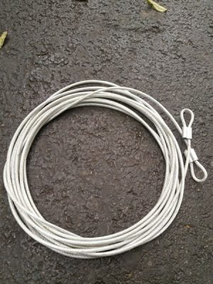 Dây cáp thép bọc nhựa phi 6, dài 10 (kẹp sẵn 2 đầu móc khóa)