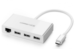 Cáp USB Type C Ugreen 40382 ra 3 cổng USB 3.0 và 1 cổng Lan