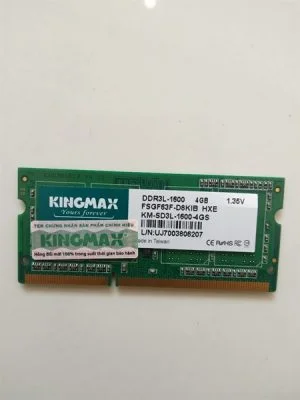 Ram Laptop Kingmax 4GB/1600 1.35v DDR3L So-DIMM CL11- (KM4G1600NB)
