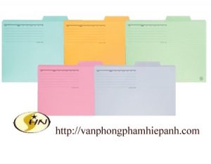 File giấy lệch plus vàng (Bìa giấy A4)