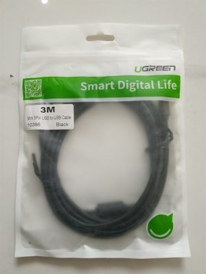 Cáp USB 2.0 to USB Mini 3m mạ vàng Ugreen 10386