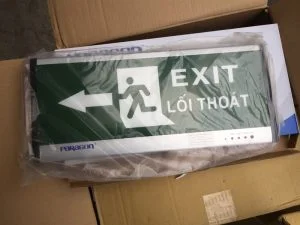 Đèn exit LED 3W, treo trần 2 mặt, pin sử dụng 2 giờ (Left)