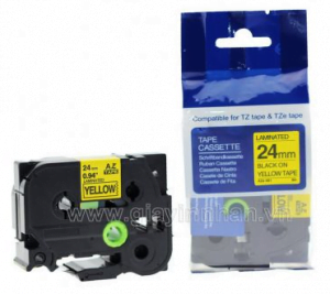 Nhãn in Brother TZe-651 chữ đen nền vàng 24mm