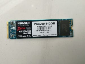 SSD Kingmax Zeus M.2 2280 512GB PX3480-512G - PCIe NVMe 3.0 x2, Read/Write 3400/19500MBps