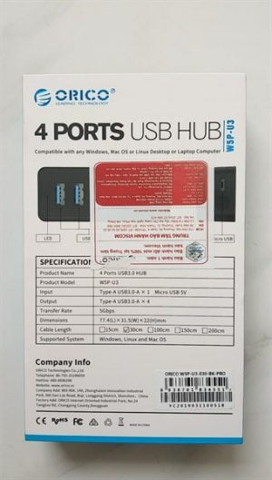 Bộ chia USB 4 cổng Orico W5PH4-U3-bk 9 5da43d04f07646baacccca5060ca844f