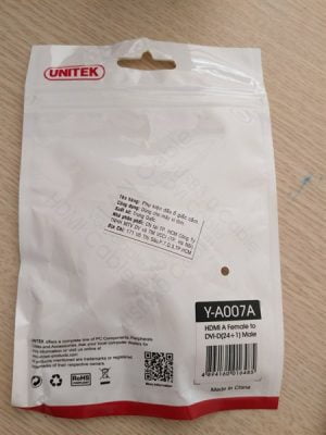 Đầu chuyển DVI-D(24+1) to HDMI Unitek Y-A007A 6 6a491842bfb544a8ac1736d7347fe0c3