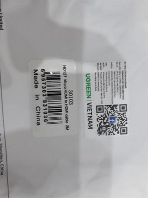 Cáp Micro HDMI to HDMI dài 2m Ugreen 30103 8 70746ec92bfe46fdb76962e1937d3487