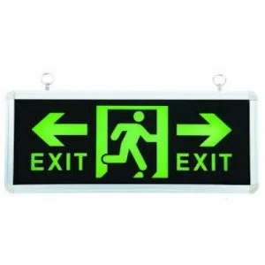 Đèn exit 3W, gắn tường 1 mặt P2, pin sử dụng 2 giờ (Right/Left)