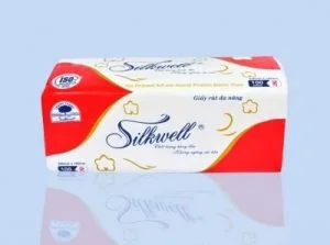 Giấy lau tay Silkwell màu trắng,20*6cm