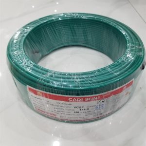Dây điện lõi đơn mềm Cadisun 1x 4mm2 màu xanh