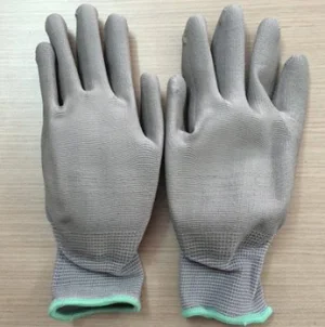 Găng tay phủ PU bàn xám