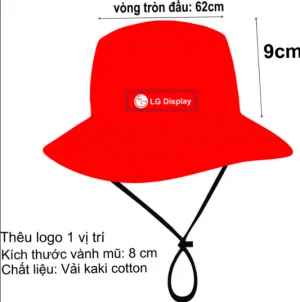 Mũ tai bèo in logo LG Display