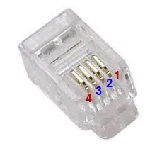 Hạt Line RJ11 - 4 chân đồng