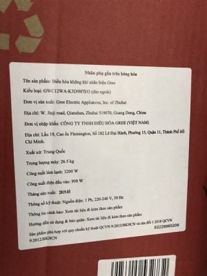 Điều hòa Gree 12000 BTU,1 chiều inveter,GWC12CA-K3DNC2I 8 97e9253427974c83ad1e41eb3669d83d