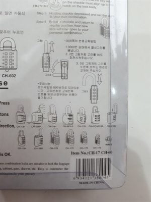 Ổ khóa 4 số, 4 cấp số CJSJ Changhao 9 a26e7f925a284f24b24096cdf89cb294