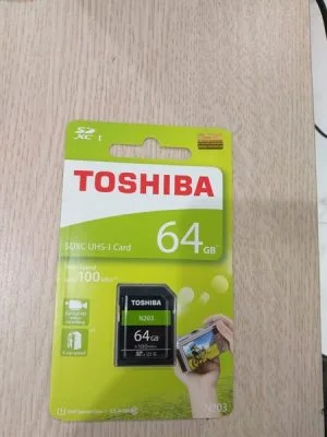 Thẻ nhớ SDHC 64Gb N203 UHS-I - Class 10 100MB/s - Toshiba