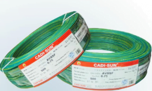 Dây điện Cadisun 1x1.5 màu xanh