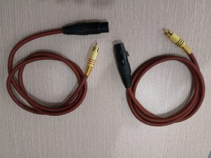 Dây kết nối một đầu Jack Canon và một đầu ra 1 jack Hoa sen dài 1m