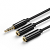 Ugreen 30620 20CM màu Đen Dây chuyển âm thanh 3.5mm dương sang Jack Mic + Loa âm AV141 3 b3414faa190948d7a00f922f6be4a1f9