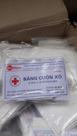 Băng cuộn y tế ( băng xô) ARMEPHACO 2.5x 0.07m - 5 cái/túi