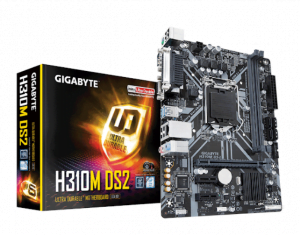 Mainboard Gigabyte H310M-DS2 (SK1151v2, 2*DDR4) - VGA,LPT,COM, 1*PCIEx16, 2*PCIEx1