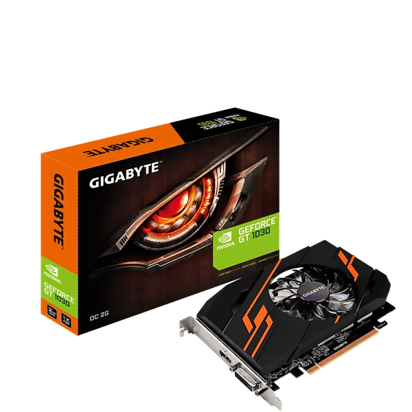 Cạc màn hình Gigabyte GV-N1030OC-2G DDR5 64bit - nVidia GT1030/2GB/Core 1544MHz/Mem 6008MHz/DVI-I+HDMI 1 c769d2f7d23649bca9591ecb517308a0