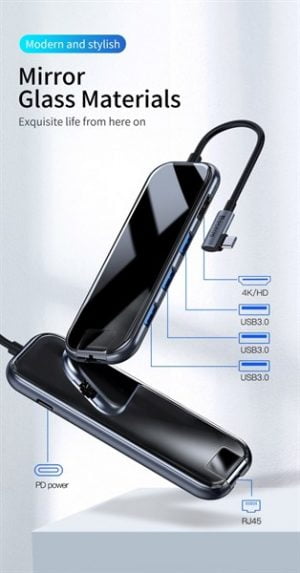 Hub chuyển đa năng Baseus Superlative Multifunctional 6 in 1 (Type-C to 3xUSB3.0+HDMI+RJ45+PD) 4 c82ed776b29340f1a9ab135b0a242af4