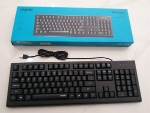 Bàn phím có dây Rapoo NK1800 màu đen