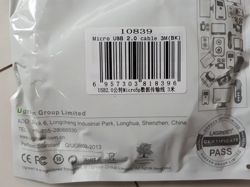 Cáp micro USB dài 3m chính hãng Ugreen 10839 2 cdf3270b27744169b90a42bfcbbe3e46