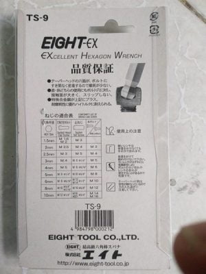 Bộ lục giác EIGHT TS-9(1.5~10mm) 3 e3b22632fd85488fad5fe78f20cb478b