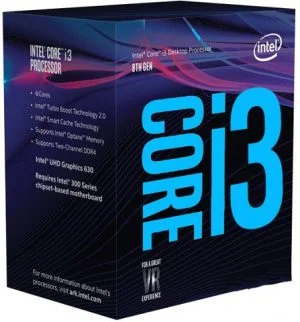 Bộ VXL Intel Core i3-8100 - 4x3.6GHz, 6MB, 14nm, HD630 350Mhz, 65W, LGA1151, Coffee lake