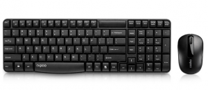 Bộ bàn phím chuột không dây Rapoo X1800S - màu đen - 1000DPI; đầu thu Nano