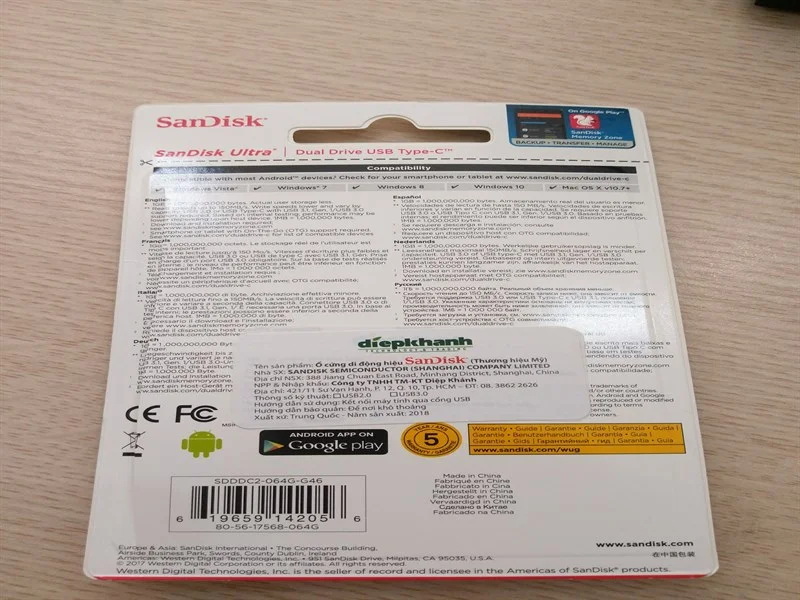 USB Sandisk Ultra Dual OTG Type-C USB 3.1 DDC2 64GB 4 ed43cfb591a74d07bd744babf7e4f47a