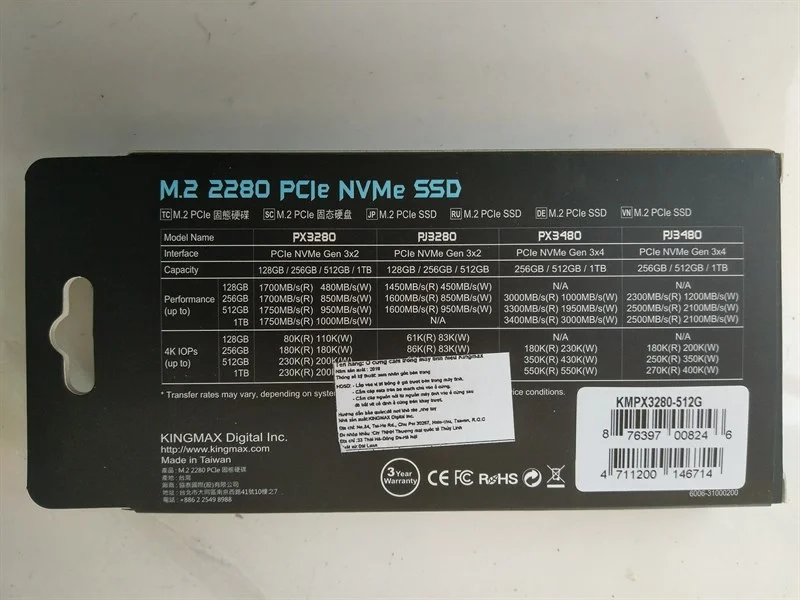 SSD Kingmax Zeus M.2 2280 512GB PX3480-512G - PCIe NVMe 3.0 x2, Read/Write 3400/19500MBps 4 f28a40ded54e4b5883e566365d3babec