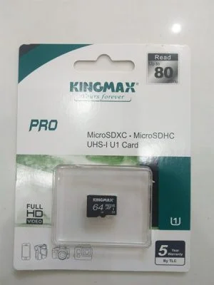 Thẻ nhớ Kingmax MicroSD 64GB (KM64GMCSDUHSP-1 SD Pro)