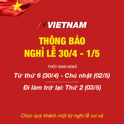 Thông báo lịch nghỉ lễ 30/04 - 01/05/2021