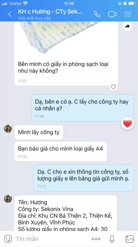 Giấy In Phòng Sạch Đồng Tháp - Giá Sỉ 16 feedback giay in phong sach 3