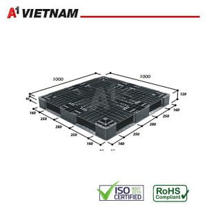 Pallet nhựa 1000x1000x120 1 Pallet nhựa 1000x1000x120