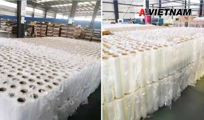 Màng PE bọc hàng, quấn pallet 6 mang pe 107