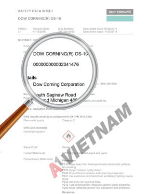 Dầu Dow Corning OS 10 7 MSDS Dow Corning OS 10