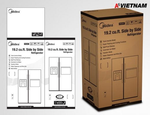 Thùng Carton Tủ Lạnh 2 Thùng Carton đựng tủ lạnh
