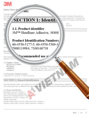 Keo 3M Headliner and Fabric Adhesive 6 MSDS 3M Headliner and Fabric Adhesive
