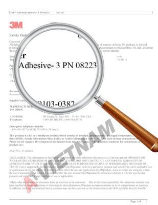 Keo 3M Universal Adhesive- 3 PN 08223 5 SDS 3M Universal Adhesive- 3 PN 08223