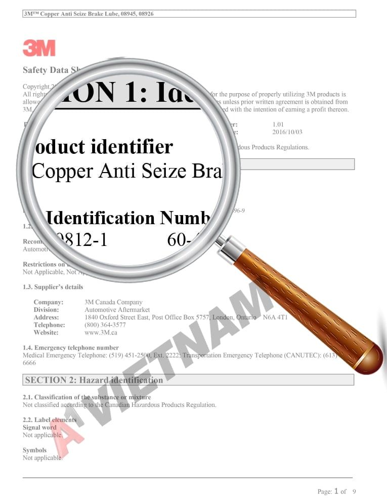 Dầu 3M Copper AntiSeize Brake Lube Phân Phối Chính Hãng