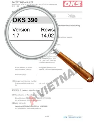 Dầu OKS 390 5 OKS 390 SDS