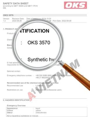 Dầu OKS 3570 5 Dầu OKS 3570 SDS