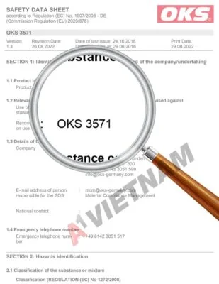 Dầu OKS 3571 5 Dầu OKS 3571 SDS