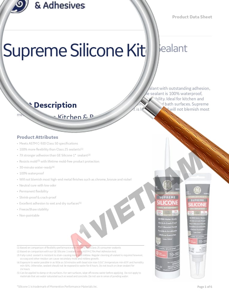 Keo GE Supreme Silicone Kitchen & Bath Sealant Giá Rẻ Nhất